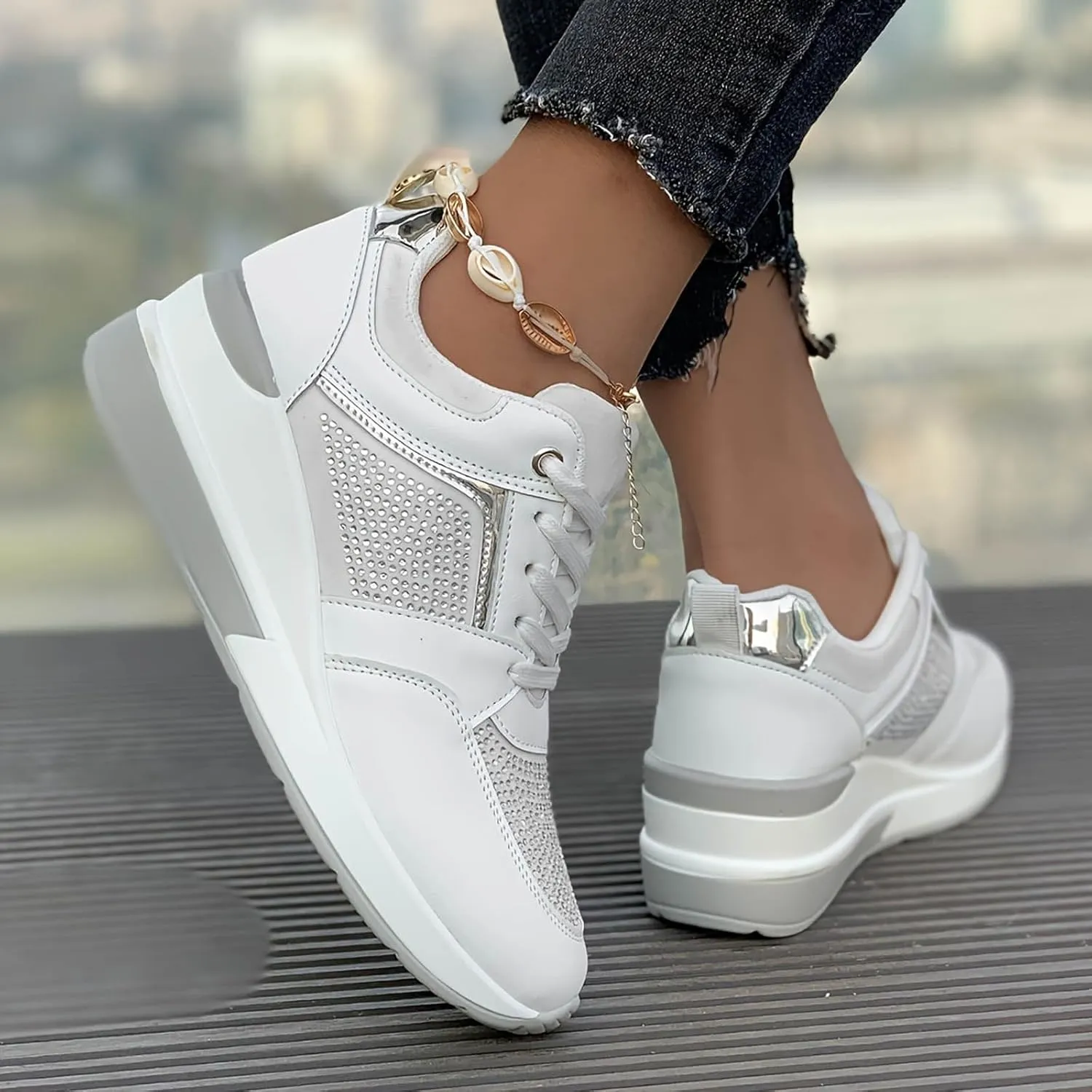 Arch Support Slip on Sneakers for Women Air Cushion Orthopedic Sneakers with Arch Support Fly Woven Mesh Shoe