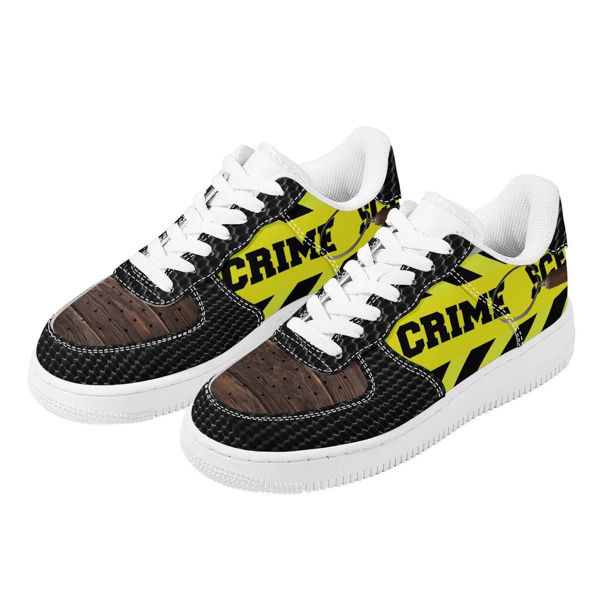 Customized Crime Scene Low Top Unisex Sneakers | Shoe Zero