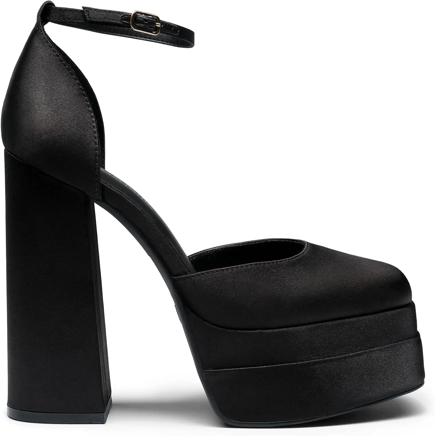 DREAM PAIRS Womens High Chunky Platform Closed Toe Block Heels Square Toe Ankle Strap Dress Wedding Party Pumps Shoes Aurelia