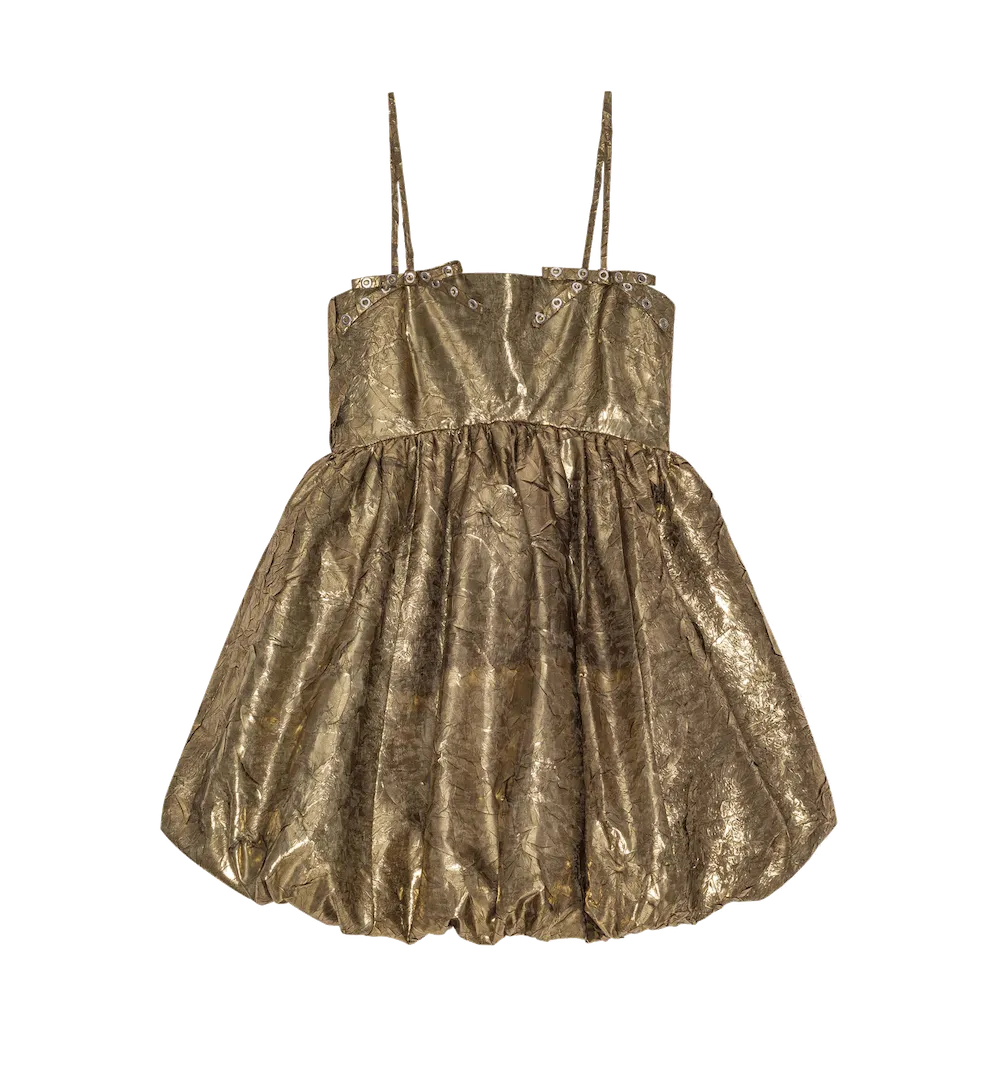GANNI Shibori Strap Mini Dress