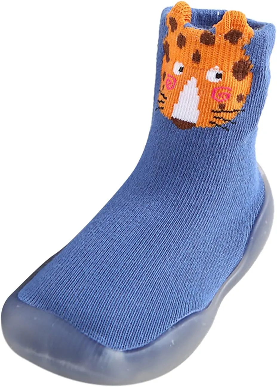 House Shoes for Toddler Toddler Baby Boys Girls Solid Warm Knit Soft Sole Rubber Shoe Socks Little Fuzzy