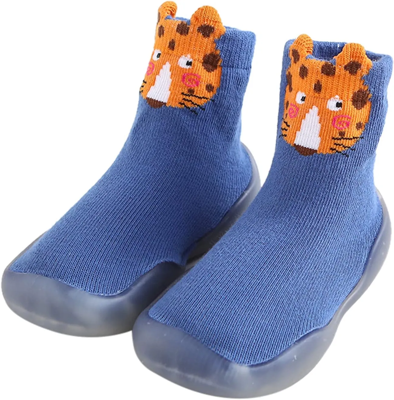 House Shoes for Toddler Toddler Baby Boys Girls Solid Warm Knit Soft Sole Rubber Shoe Socks Little Fuzzy