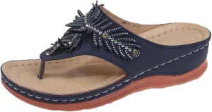 Ladmiple Sandals Women Fashion Dressy Summer Casual Orthopedic Arch Support Flip Flops Comfortable Walking Orthotic Slides