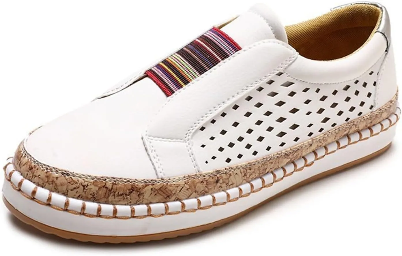 Ladmiple Sneakers For Women Trendy 2024 Canvas Shoes Low Cut Slip On Casual Dressy Summer Comfortable Walking Flats Loafers
