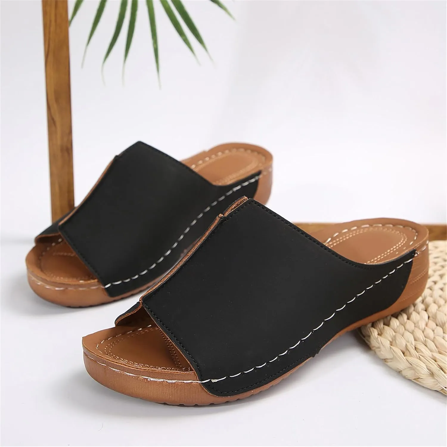 Ladmiple Summer Sandals For Women 2024 Trendy Casual Orthotic Flips Flops Arch Support Flat feet Orthopedic Slippers Slides