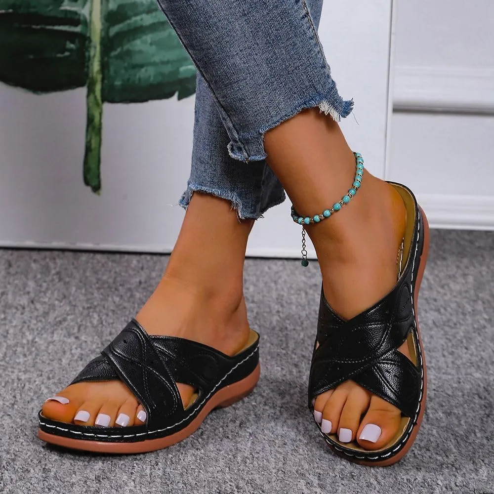 Ladmiple Womens Sandals Comfortable Dressy With Arch Support Orthotic Slides Orthopedic Summer Walking Flip Flops Sandalias