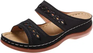 Ladmiple Women's Sandals Comfortable Walking Dressy Summer Orthotic Flips Flops Arch Support for Flat feet Orthopedic Slides