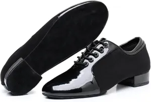 latin dance shoes man Modern Dance Shoes Male Oxford Fabric Tango Latin Shoes 2.5cm Heels Breathable Soft Social Ballroom Dance Footwear
