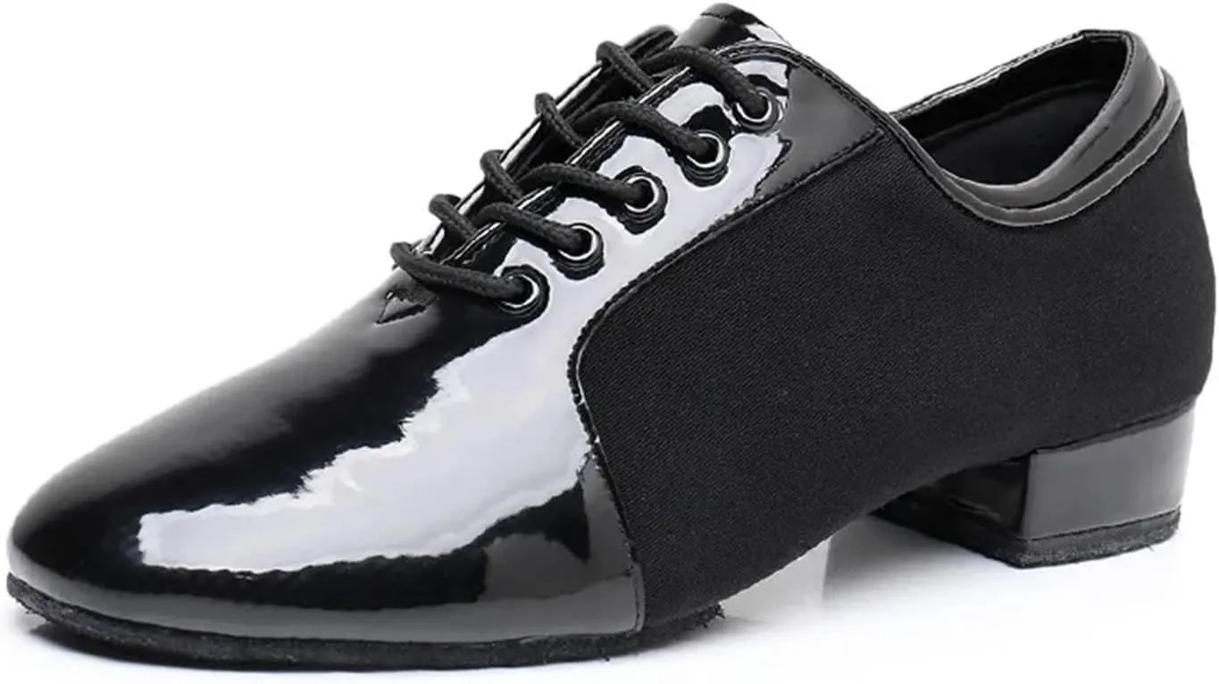 latin dance shoes man Modern Dance Shoes Male Oxford Fabric Tango Latin Shoes 2.5cm Heels Breathable Soft Social Ballroom Dance Footwear