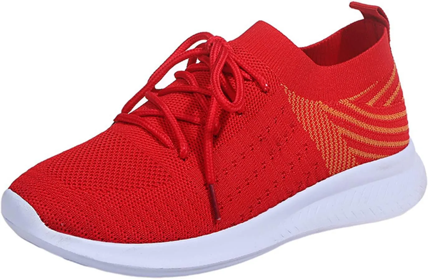 Lausiuoe Sneakers For Women Walking Shoes Comfortable Sock Sneakers Mesh Slip On Air Cushion Platform Loafers