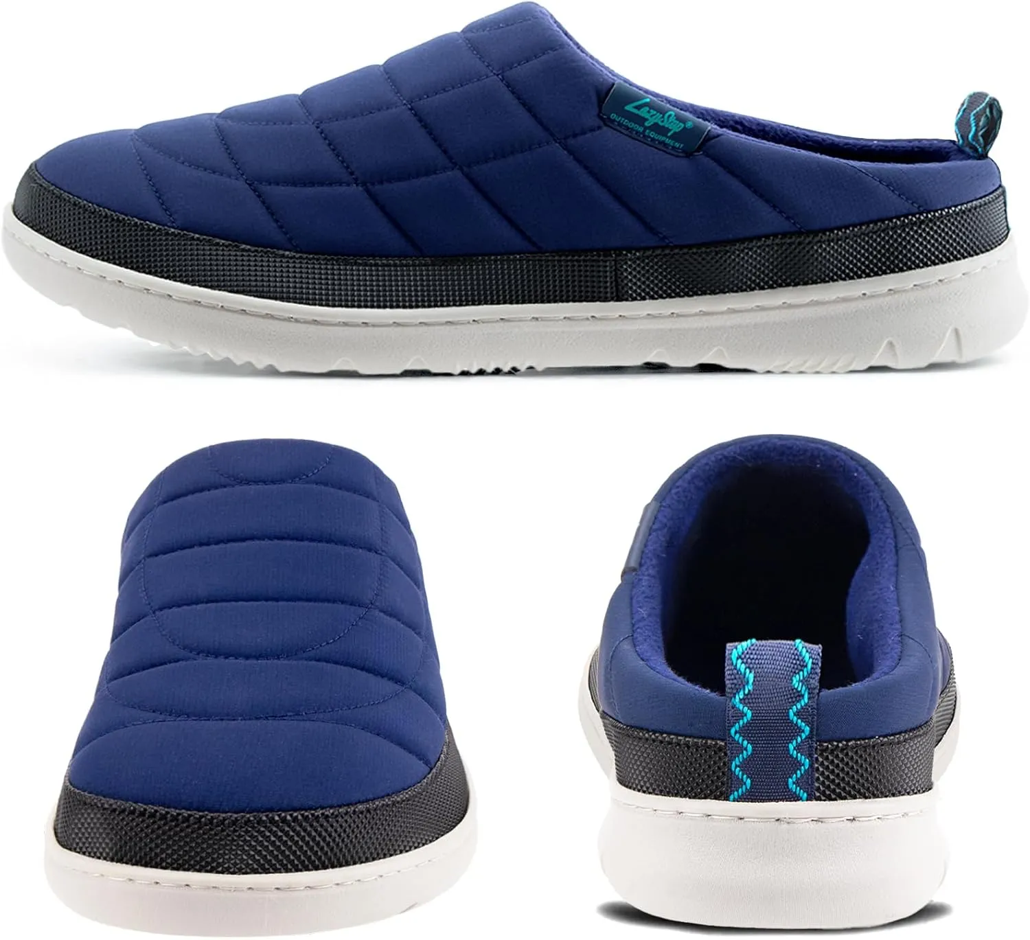 LazyStep Men's Slip on Slippers Indoor Outdoor House Shoes Memory Foam Clogs for Men