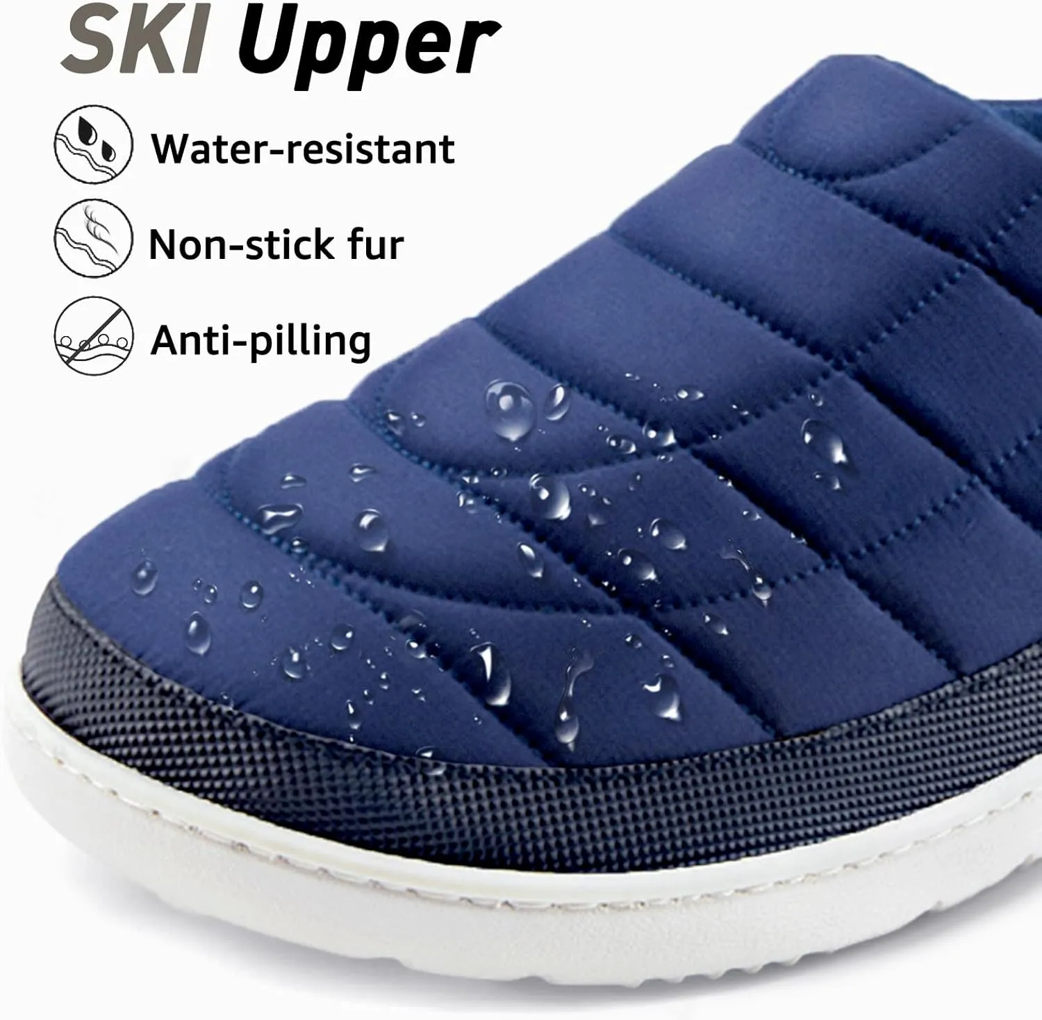 LazyStep Men's Slip on Slippers Indoor Outdoor House Shoes Memory Foam Clogs for Men