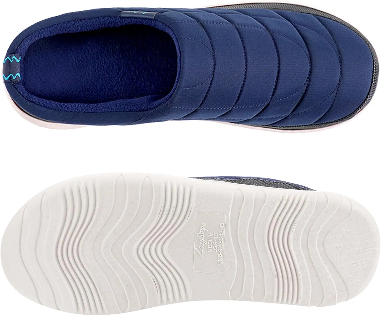 LazyStep Men's Slip on Slippers Indoor Outdoor House Shoes Memory Foam Clogs for Men