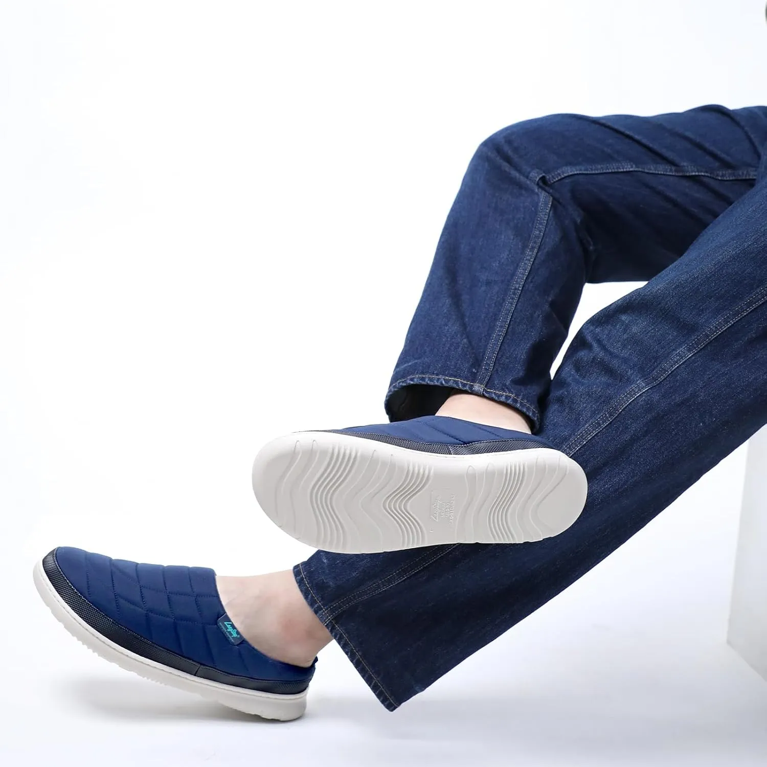 LazyStep Men's Slip on Slippers Indoor Outdoor House Shoes Memory Foam Clogs for Men