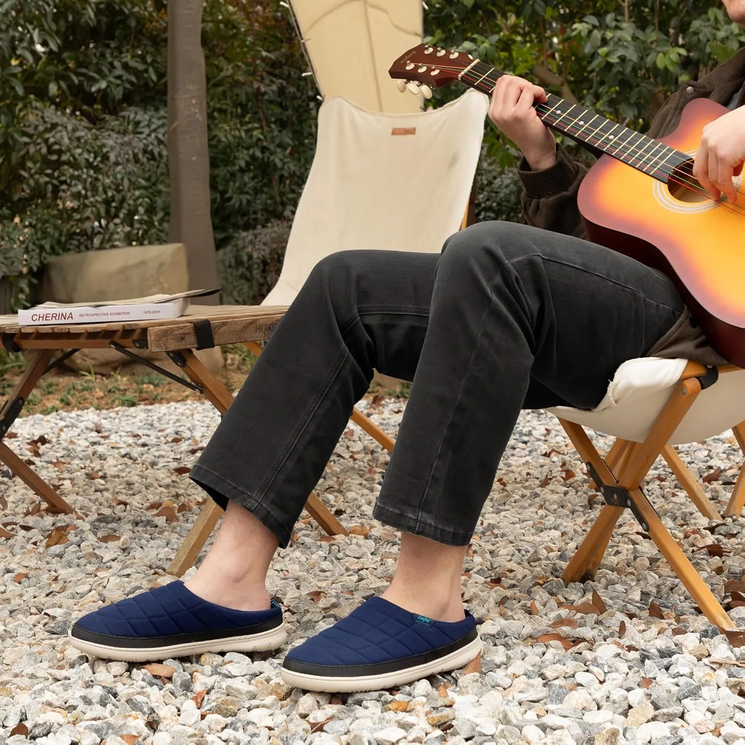 LazyStep Men's Slip on Slippers Indoor Outdoor House Shoes Memory Foam Clogs for Men