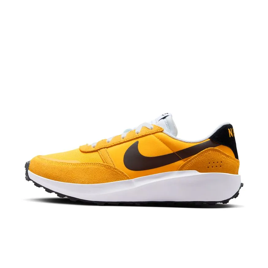 Mens Nike Waffle Nav FJ4195-700 Premium Athletic Shoes in Vibrant Yellow