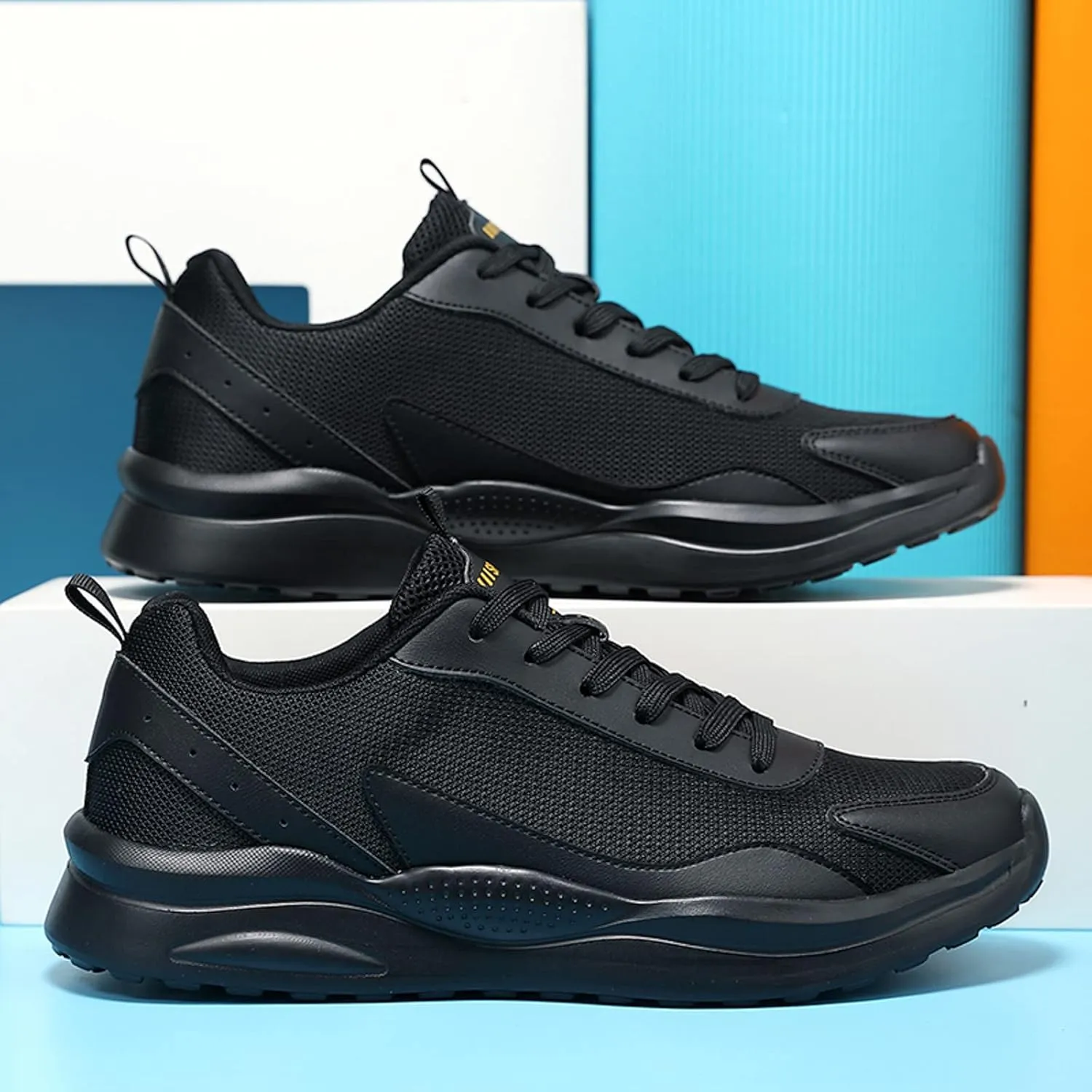 Men's Comfortable Stretch Workout Shoes Outdoor Athletic Lace Up Hiking Shoe Non Slip Work Sport Shoes for Men