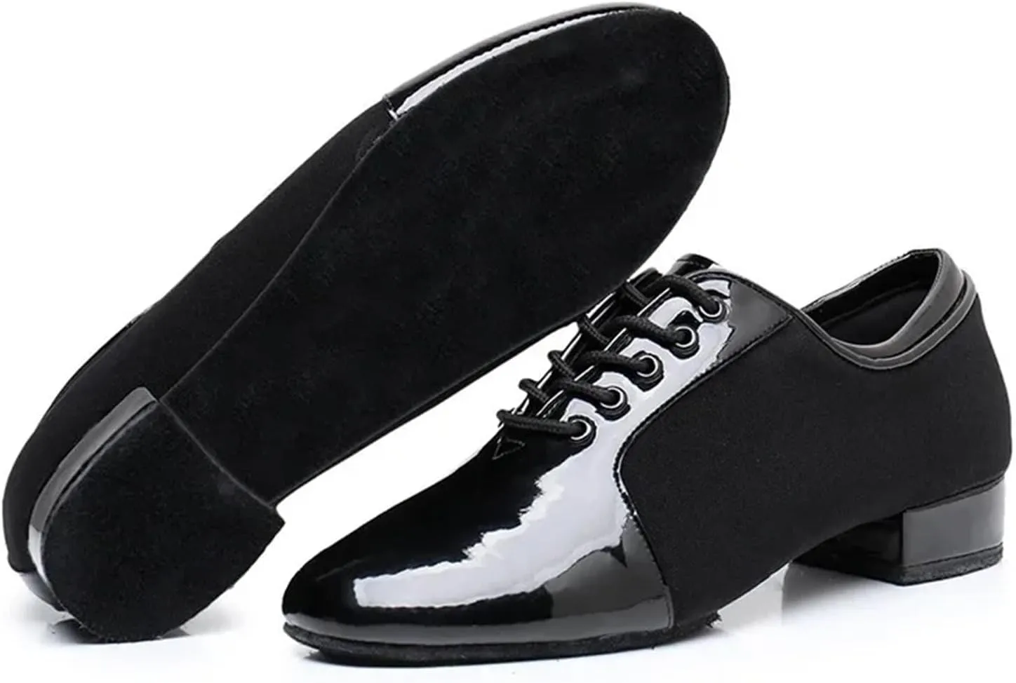 Men's Latin Dance Shoes Modern Dance Shoes 2.5cm Heels Male Oxford Fabric Latin Shoes Breathable Soft Social Ballroom Dance Footwear