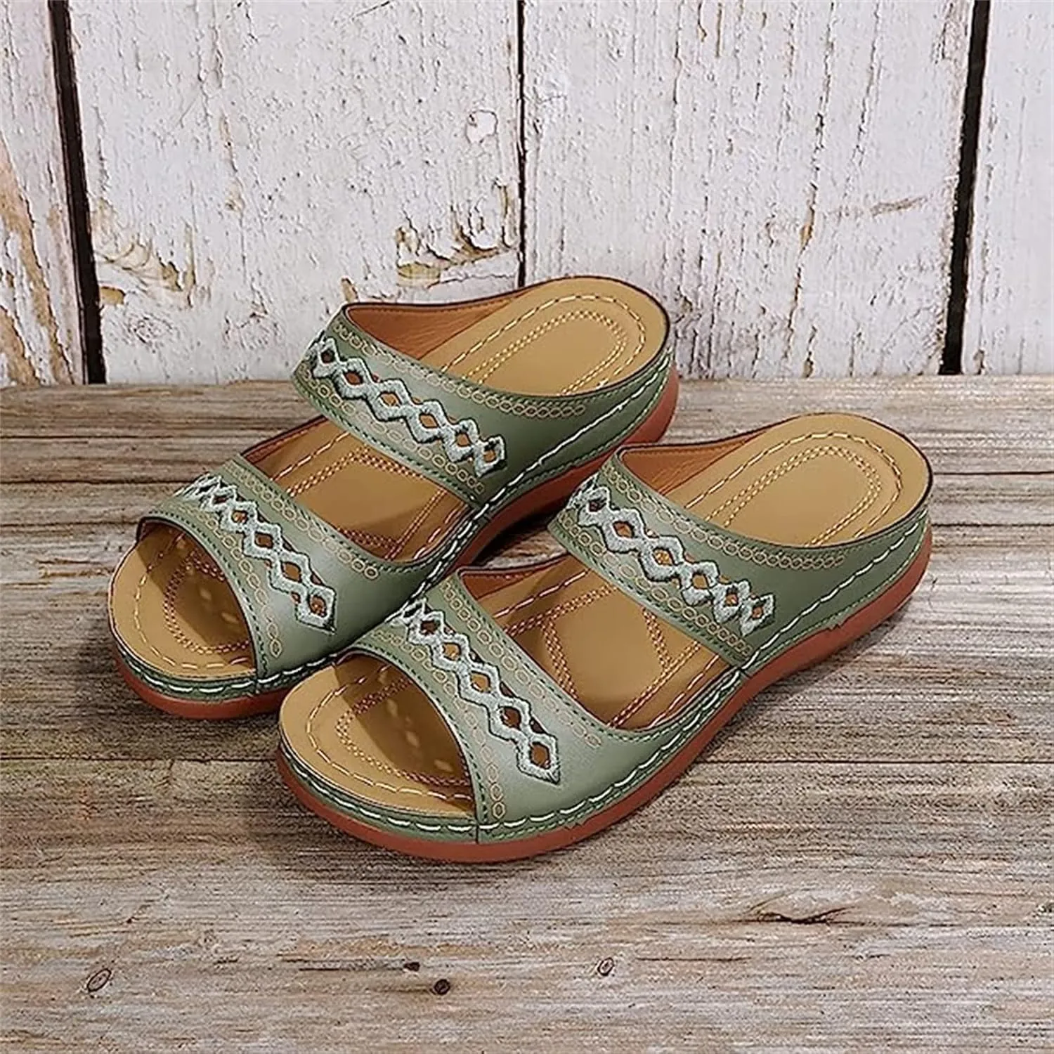 Sandals Women Dressy Summer Flat Island Cute Casual Beach Shoes Orthopedic Slippers Arch Support Orthotic Flip Flops